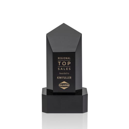 Corporate Awards - Jolanda Black/Black  on Base Obelisk Crystal Award