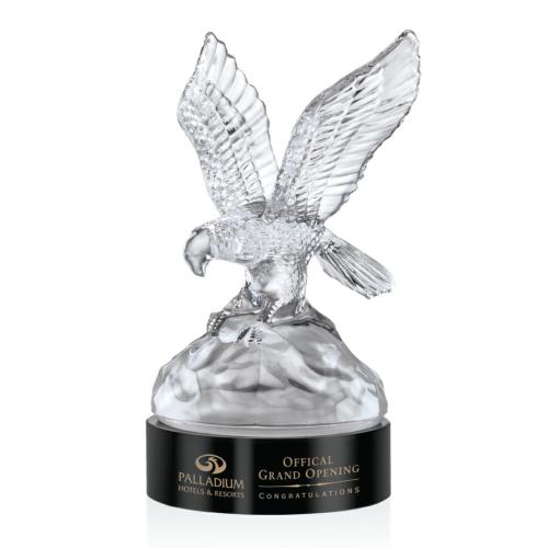 Corporate Awards - Buntingford Eagle on Black Base