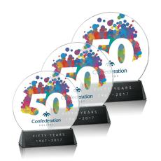 Sierra Full Color Circle Crystal Award - Full Color Awards