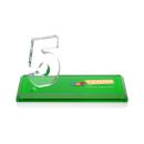 Northam Anniversary Full Color Green Number Crystal Award
