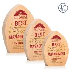 Employee Gifts - Silverstone Full Color Arch & Crescent Wood Award