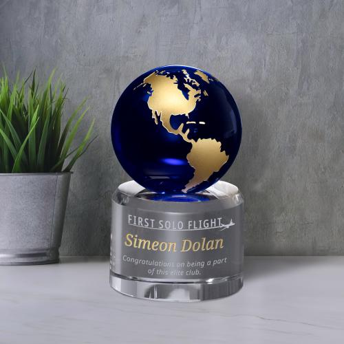 Corporate Awards - Crystal D Awards - Navigator Globe Silver