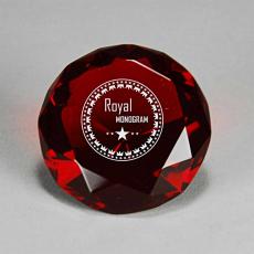 Employee Gifts - Full-Cut Glass Ruby Red Gemstone