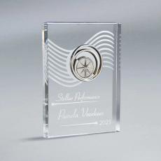 Employee Gifts - Crystal Tablet Medallion Award