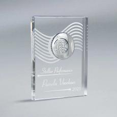 Employee Gifts - Crystal Tablet Medallion Award