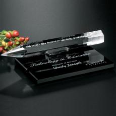 Employee Gifts - Pencil Award on Black Glass Base