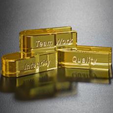 Employee Gifts - Goal-Setter Block - Gold