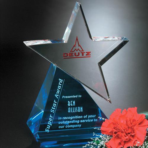 Corporate Awards - Crystal D Awards - Azure Star