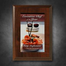 Employee Gifts - Econo Cherry Plaqueith Sublimated Plate