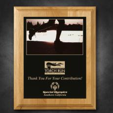 Employee Gifts - Alder Wood Plaqueith Sublimated Plate