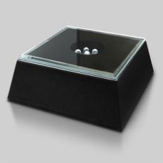 Employee Gifts - Black Mirrored Lighted Square Base