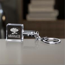 Employee Gifts - Square Lighted Keychain