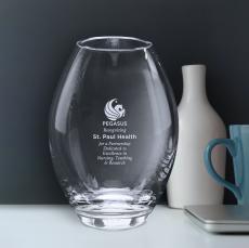 Employee Gifts - Clear Barrel Vase
