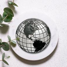 Employee Gifts - Globe Pewter Accent