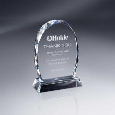 Employee Gifts - Faceted Oval Crystal Award