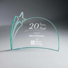 Employee Gifts - Jade Glass Crescent Star Award
