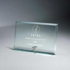 Employee Gifts - Premium Horizontal Jade Glass Tablet Award