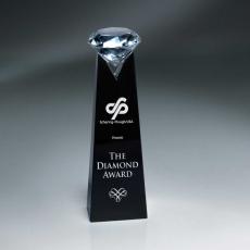 Employee Gifts - Black Crystal Diamond Tower Award