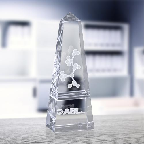 Corporate Awards - Crystal D Awards - Pillar Obelisk