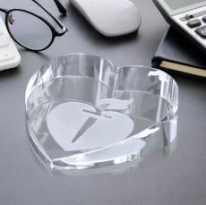 Employee Gifts - Slant Heart Paperweight
