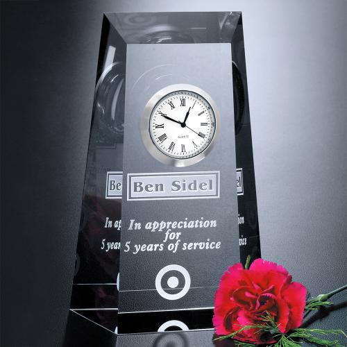 Corporate Awards - Crystal D Awards - Westchester Clock