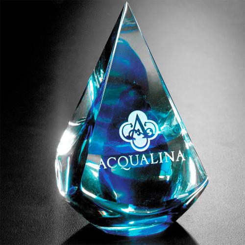 Corporate Awards - Crystal D Awards - Blue Quatro Pyramid