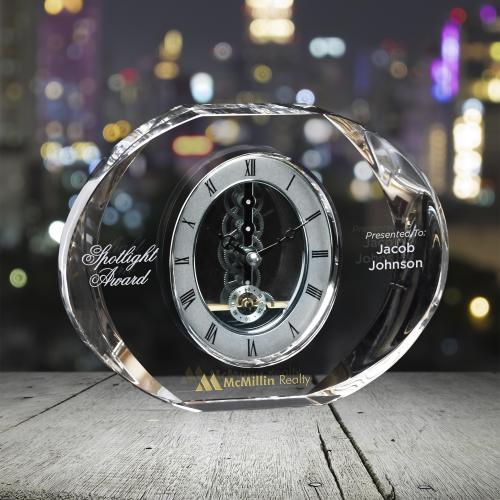 Corporate Awards - Crystal D Awards - Baldwin Clock