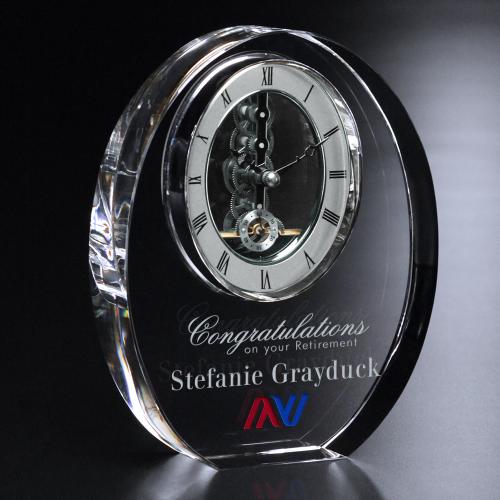 Corporate Awards - Crystal D Awards - Bradford Clock