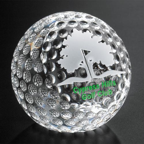 Corporate Awards - Crystal D Awards - Clipped Golf Ball