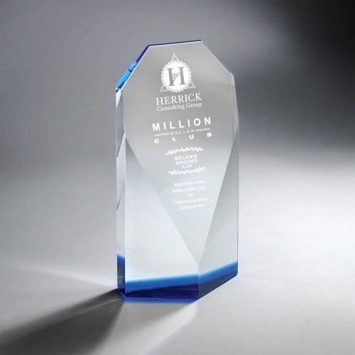 Corporate Awards - Crystal Awards - Blue Diamond Crystal Award