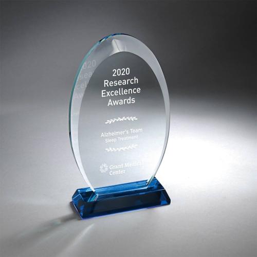 Corporate Awards - Crystal Awards - Taper Curved Edge Award