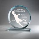 Thick Beveled Circle Crystal Award