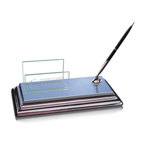 Corporate Recognition Gifts - Executive Gifts - Sommerville Cardholder/Pen Set - Single