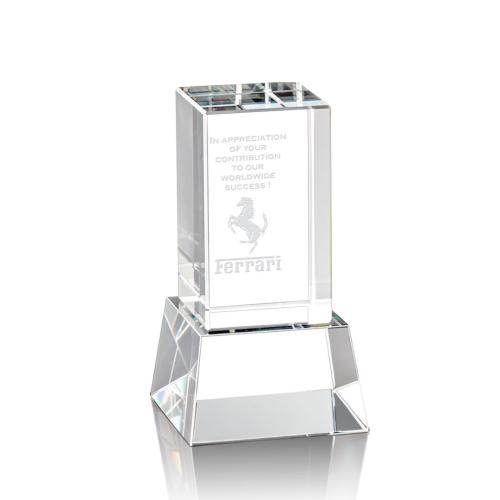 Corporate Awards - Crystal Awards - Crystal Pillar Awards - Robson Clear on Base Obelisk Crystal Award