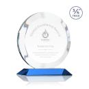 Gibralter Sky Blue Circle Crystal Award