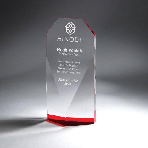 Corporate Awards - Crystal Awards - Red Diamond Crystal Award