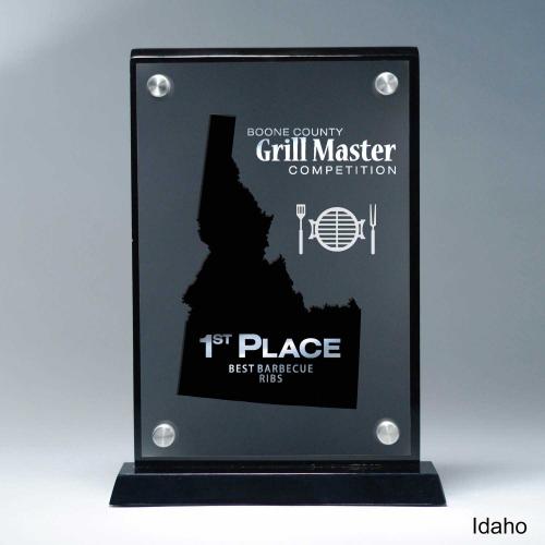 Corporate Awards - Acrylic Corporate Awards - Frosted Acrylic Cutout Idaho Award