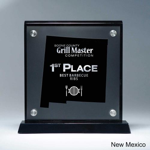 Corporate Awards - Acrylic Corporate Awards - Frosted Acrylic Cutout New Mexico Award