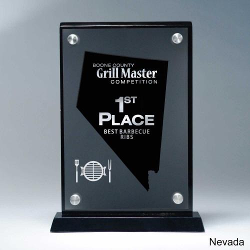 Corporate Awards - Acrylic Corporate Awards - Frosted Acrylic Cutout Nevada Award
