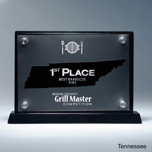 Corporate Awards - Acrylic Awards - Frosted Acrylic Cutout Tennessee Award