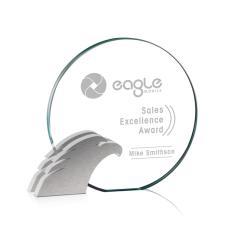 Employee Gifts - Clement Eagle Aluminum Circle Crystal Award