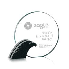 Employee Gifts - Clement Eagle Granite Circle Crystal Award