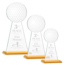 Employee Gifts - Edenwood Golf Amber Obelisk Crystal Award