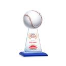 Edenwood Baseball Full Color Blue Obelisk Crystal Award