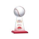 Edenwood Baseball Full Color Red Obelisk Crystal Award