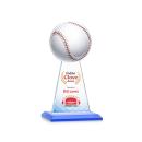 Edenwood Baseball Full Color Sky Blue Obelisk Crystal Award