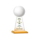 Edenwood Golf Full Color Amber Obelisk Crystal Award