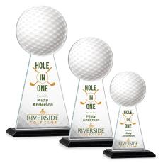 Employee Gifts - Edenwood Golf Full Color Black Obelisk Crystal Award