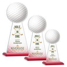 Employee Gifts - Edenwood Golf Full Color Red Obelisk Crystal Award