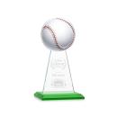 Edenwood Baseball VividPrint/Etch Green Obelisk Crystal Award